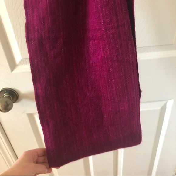 Magenta Wool Infinity Scarf - Picture 3 of 7